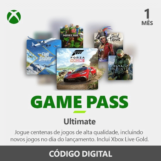 Gift Card Digital XBox Game Pass Ultimate 1 mês em Promoção na