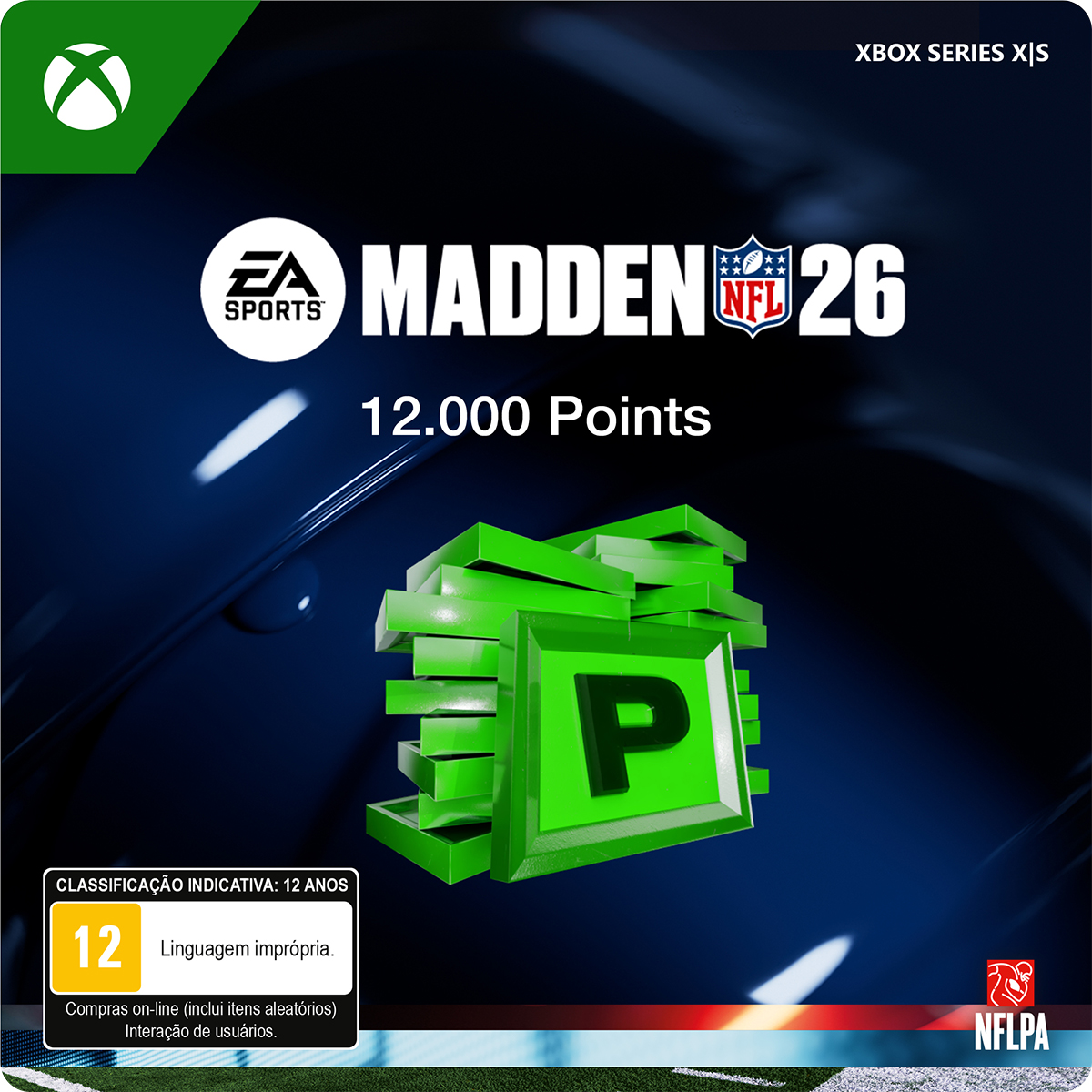 Madden NFL 26 12000 MUT Points BR Xbox Series X|S capa oficial