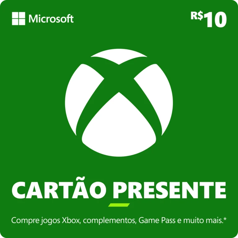 Cartão Presente do Xbox: R$10