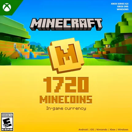 Minecraft Minecoins: 1720 Moedas