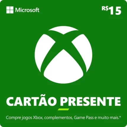 Cartão Presente do Xbox: R$15