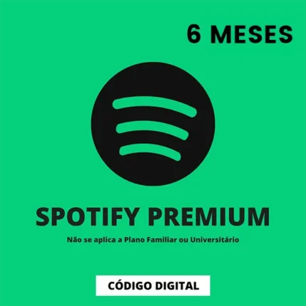 Cartão Presente Spotify Premium - 6 Meses