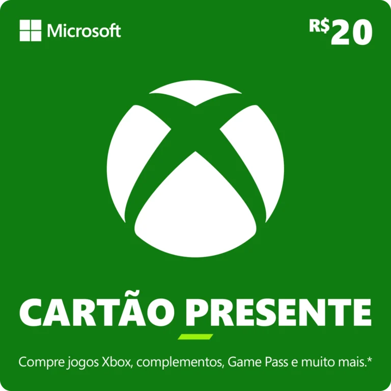 Cartão Presente do Xbox: R$20