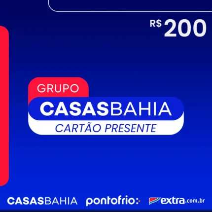 Cartão Presente Casas Bahia R$200