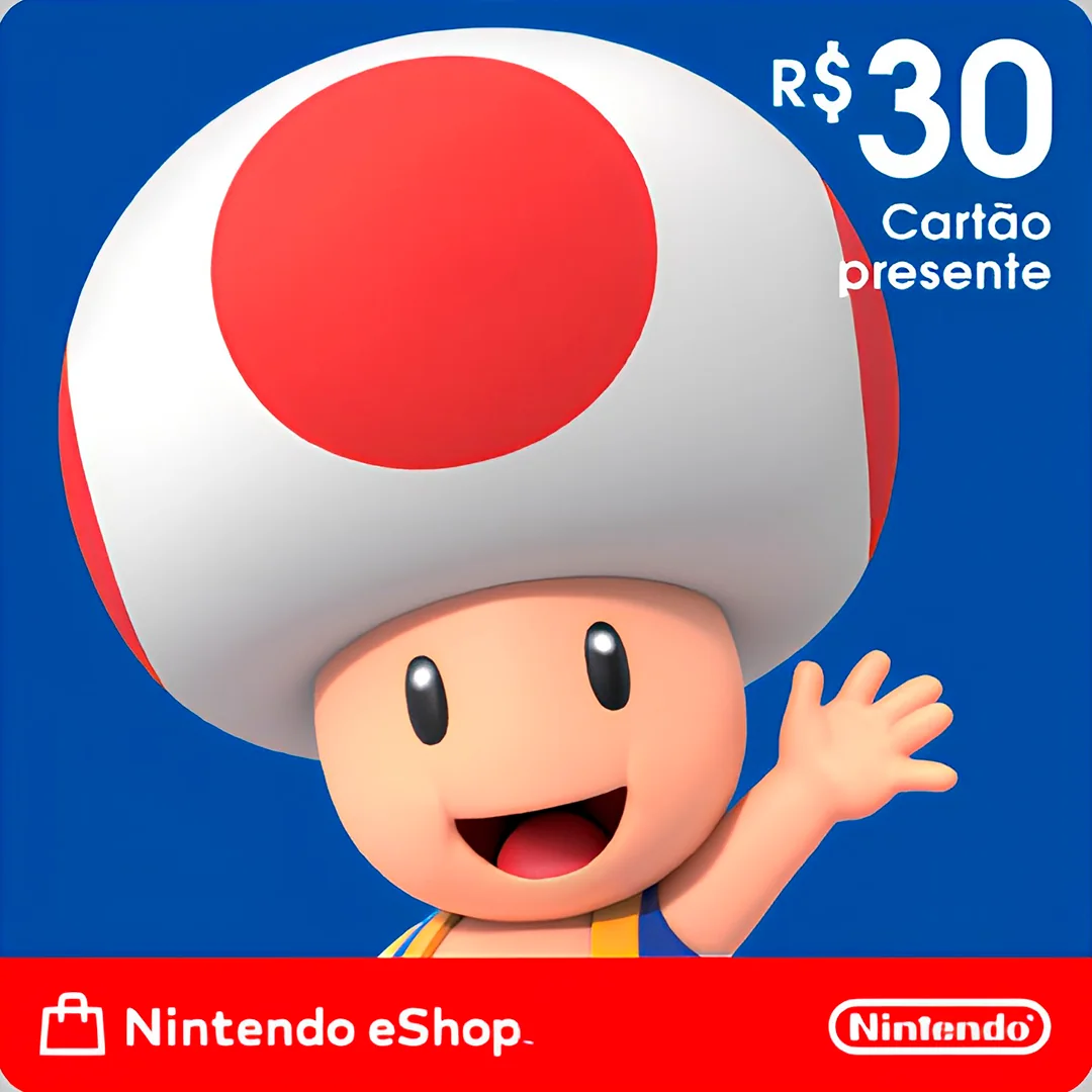 5704feb3a89a_opt Nintendo - Gift Card Digital 30 Reais - Imagem 1