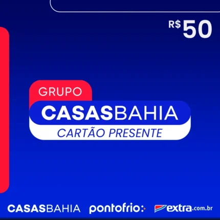 Cartão Presente Casas Bahia R$50