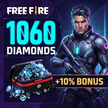 Free Fire 1060 Diamantes +10% R$44.99