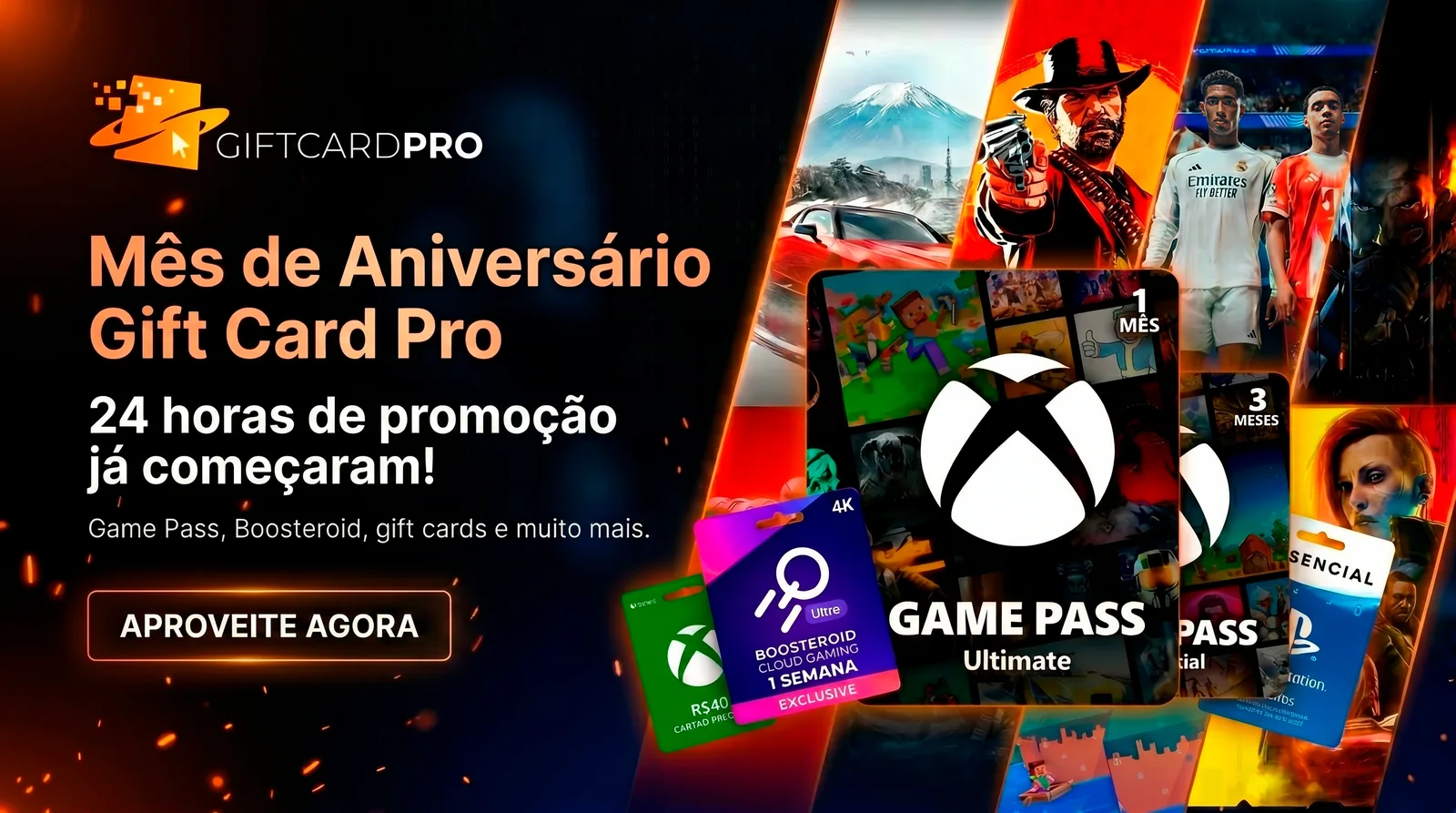 Promoções Aniversário Gift Card Pro