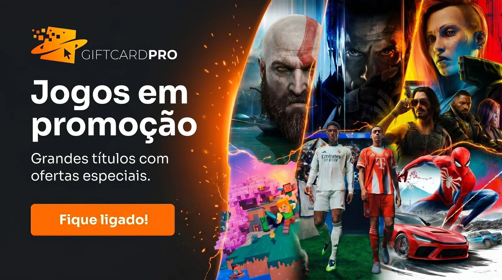 Jogos em promoções na Gift Card Pro