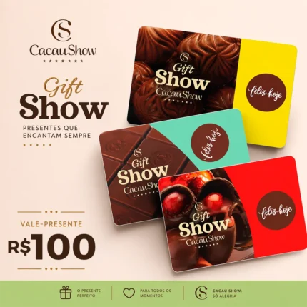 Capa do produto Gift Card Digital Cacau Show R$100