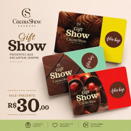 Capa do produto Gift Card Digital Cacau Show R$30