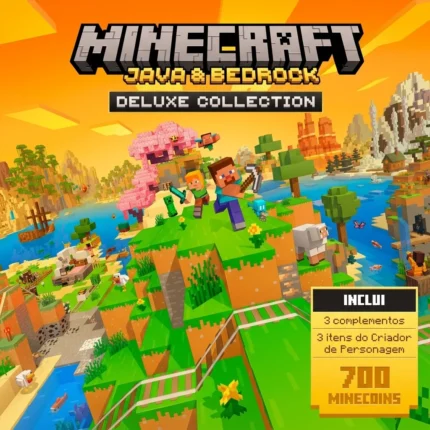 Minecraft Java e Bedrock Deluxe Collection para PC com 700 Minecoins