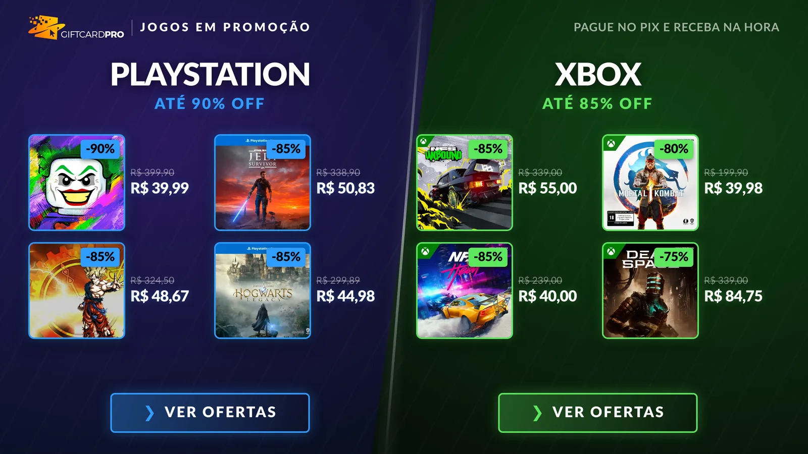 Jogos PlayStation e Xbox em promoção