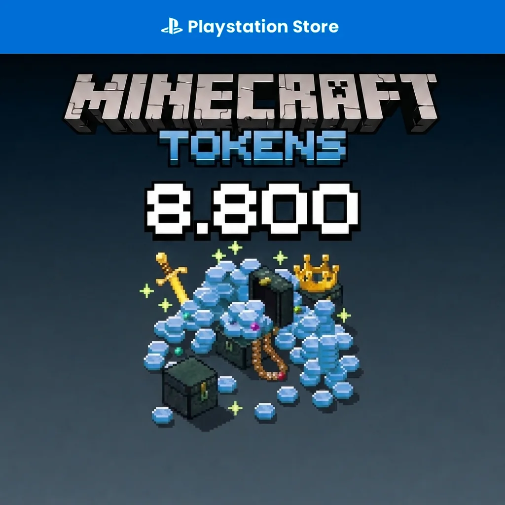 Capa do produto Pacote de 8800 Tokens para Minecraft